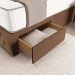 Luxor Wingback Divan Bed - Mink Naples