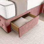 Luxor Wingback Divan Bed - Pink Coniston