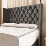 Luxor Wingback Divan Bed - Slate Grey Naples
