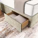 Madrid Chesterfield Divan Bed - Almond Coniston