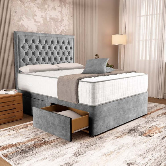 Madrid Chesterfield Divan Bed - Armour Coniston