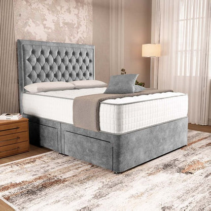 Madrid Chesterfield Divan Bed - Armour Coniston