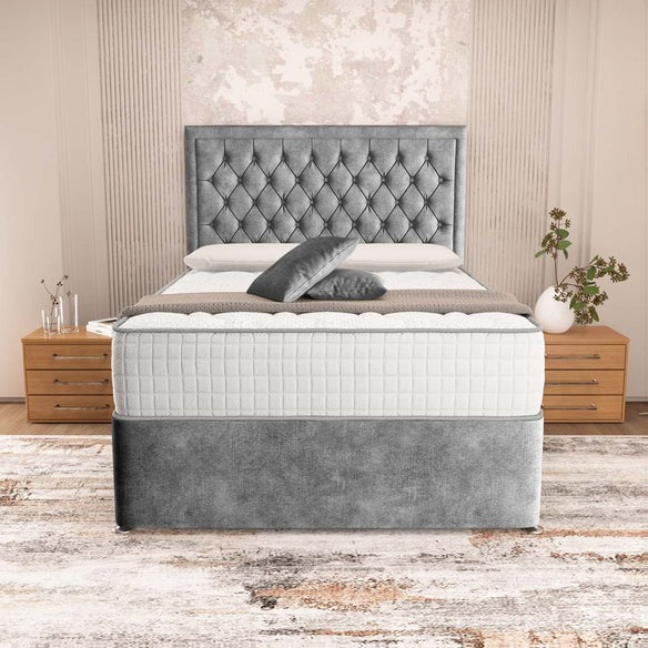 Madrid Chesterfield Divan Bed - Armour Coniston