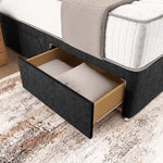 Madrid Chesterfield Divan Bed - Black Chenille