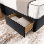Madrid Chesterfield Divan Bed - Black Plush Velvet