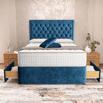 Madrid Chesterfield Divan Bed - Blue Coniston