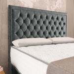 Madrid Chesterfield Divan Bed - Charcoal Chenille