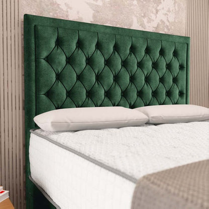 Madrid Chesterfield Divan Bed - Emerald Coniston