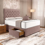 Madrid Chesterfield Divan Bed - Mauve Naples