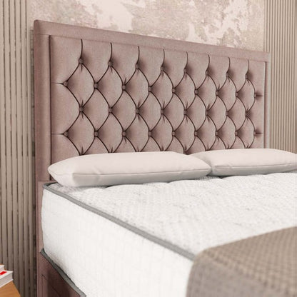 Madrid Chesterfield Divan Bed - Mauve Naples