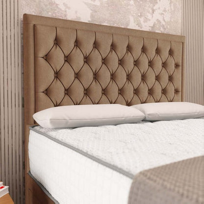 Madrid Chesterfield Divan Bed - Mink Naples