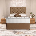 Madrid Chesterfield Divan Bed - Mink Naples