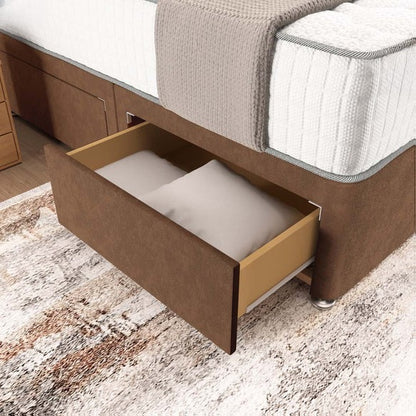 Madrid Chesterfield Divan Bed - Mink Naples