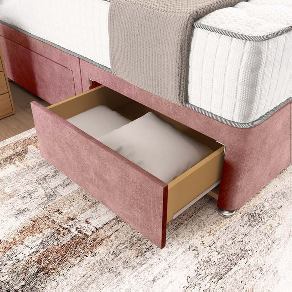 Madrid Chesterfield Divan Bed - Pink Coniston