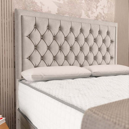 Madrid Chesterfield Divan Bed - Seal Grey Naples