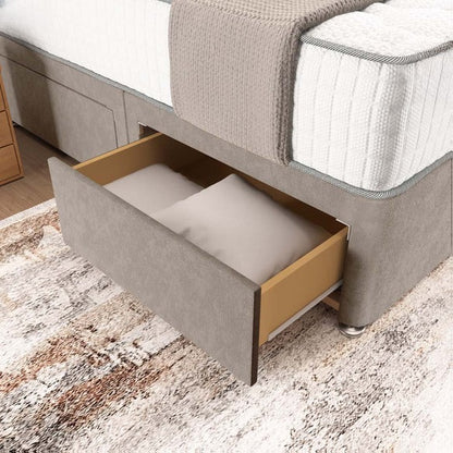 Madrid Chesterfield Divan Bed - Seal Grey Naples