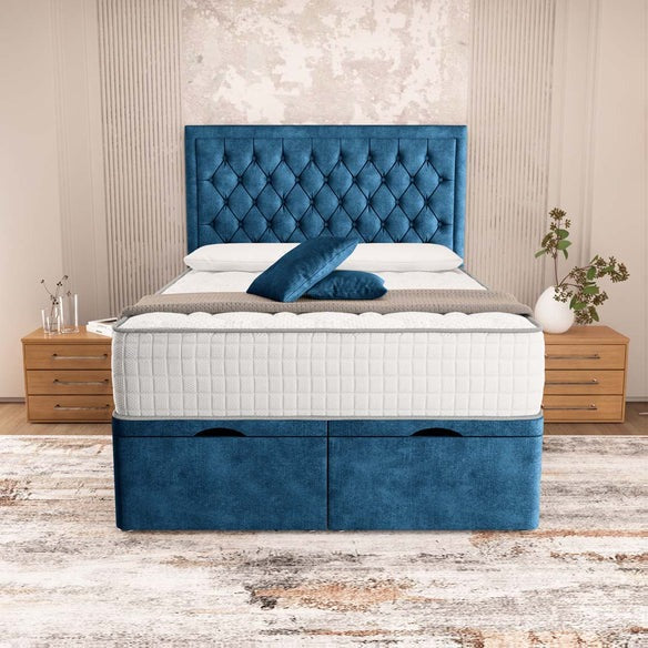 Madrid Ottoman Divan Bed - Blue Coniston
