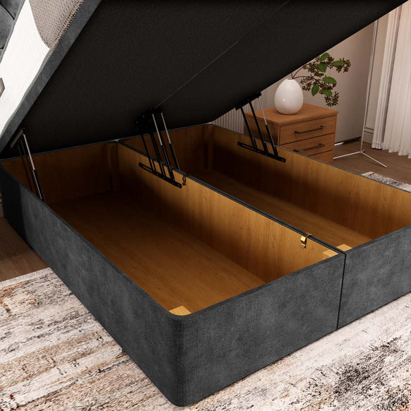 Madrid Ottoman Divan Bed - Charcoal Coniston
