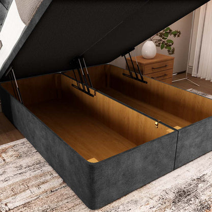 Madrid Ottoman Divan Bed - Charcoal Coniston