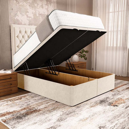 Madrid Ottoman Divan Bed - Cream Naples