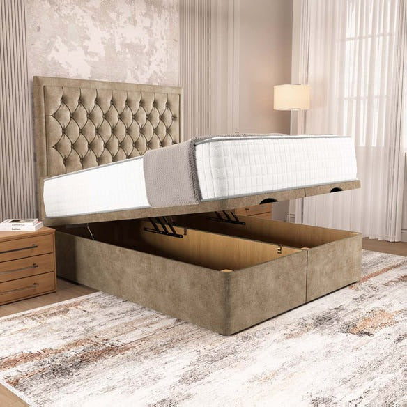 Madrid Ottoman Divan Bed - Mink Coniston