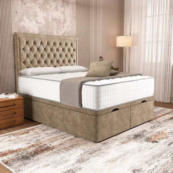 Madrid Ottoman Divan Bed - Mink Coniston