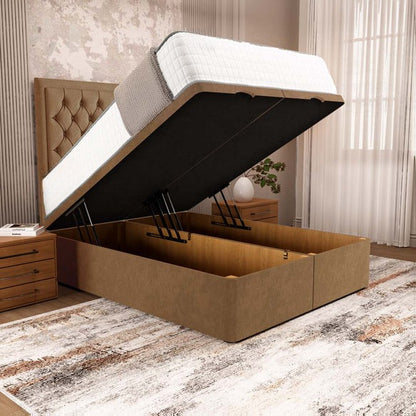 Madrid Ottoman Divan Bed - Mink Naples