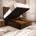 Madrid Ottoman Divan Bed - Mocca Plush Velvet