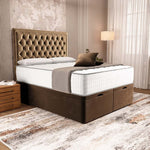 Madrid Ottoman Divan Bed - Mocca Plush Velvet