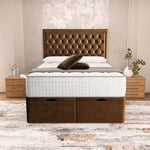 Madrid Ottoman Divan Bed - Mocca Plush Velvet