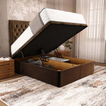Madrid Ottoman Divan Bed - Mocca Plush Velvet