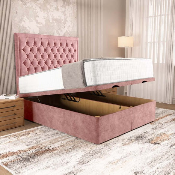 Madrid Ottoman Divan Bed - Pink Coniston
