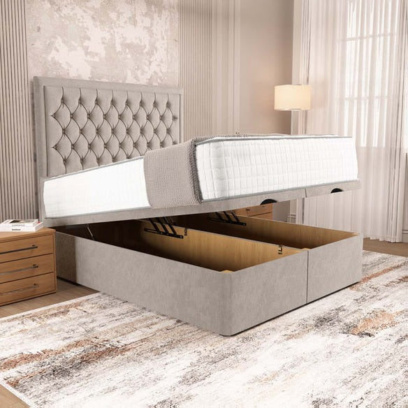 Madrid Ottoman Divan Bed - Seal Grey Naples
