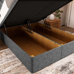 Madrid Ottoman Divan Bed - Silver Chenille