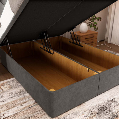Madrid Ottoman Divan Bed - Slate Grey Naples