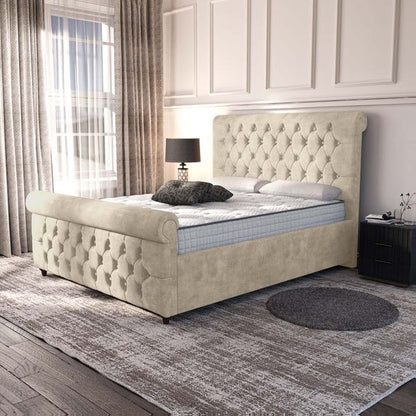 Melbourne Upholstered Bed - Almond Coniston