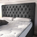 Melbourne Upholstered Bed - Black Chenille