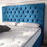 Melbourne Upholstered Bed - Blue Coniston