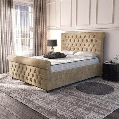 Melbourne Upholstered Bed - Mink Coniston