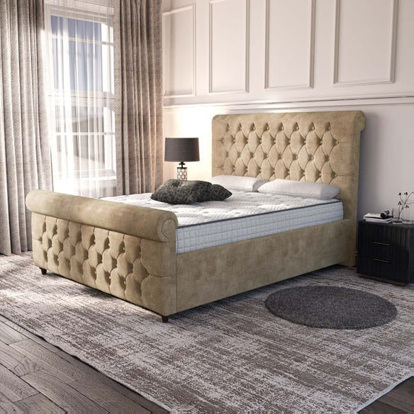 Melbourne Upholstered Bed - Mink Coniston