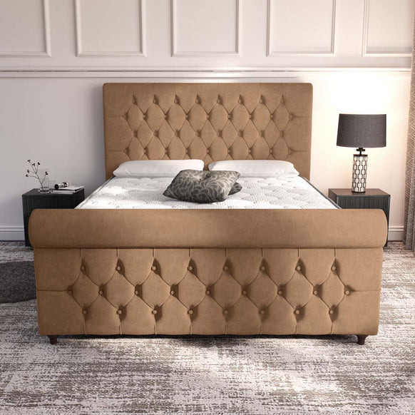 Melbourne Upholstered Bed - Mink Naples