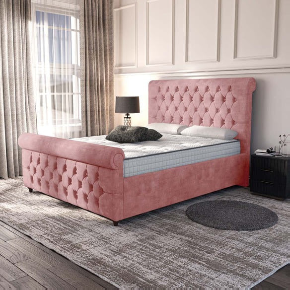 Melbourne Upholstered Bed - Pink Coniston