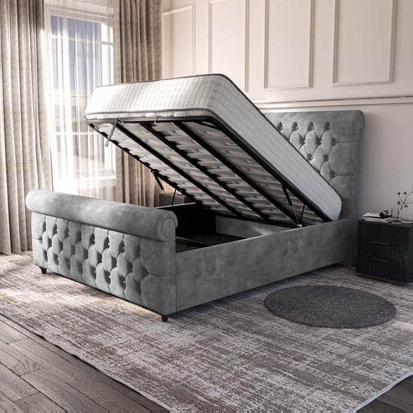 Melbourne Upholstered Ottoman Bed - Armour Coniston