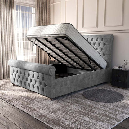 Melbourne Upholstered Ottoman Bed - Armour Coniston