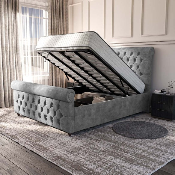 Melbourne Upholstered Ottoman Bed - Armour Coniston