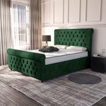 Melbourne Upholstered Ottoman Bed - Emerald Coniston