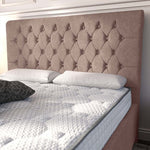 Melbourne Upholstered Ottoman Bed - Mauve Naples