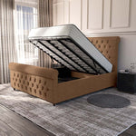 Melbourne Upholstered Ottoman Bed - Mink Naples
