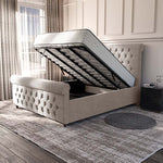 Melbourne Upholstered Ottoman Bed - Seal Grey Naples