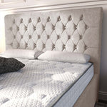 Melbourne Upholstered Ottoman Bed - Seal Grey Naples